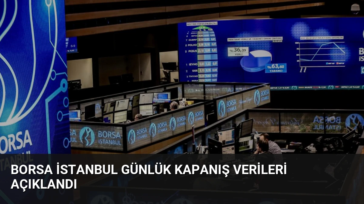 Borsa İstanbul Günlük Kapanış Verileri Açıklandı