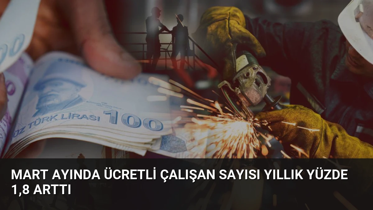 Mart Ayında Ücretli Çalışan Sayısı Yıllık Yüzde 1,8 Arttı