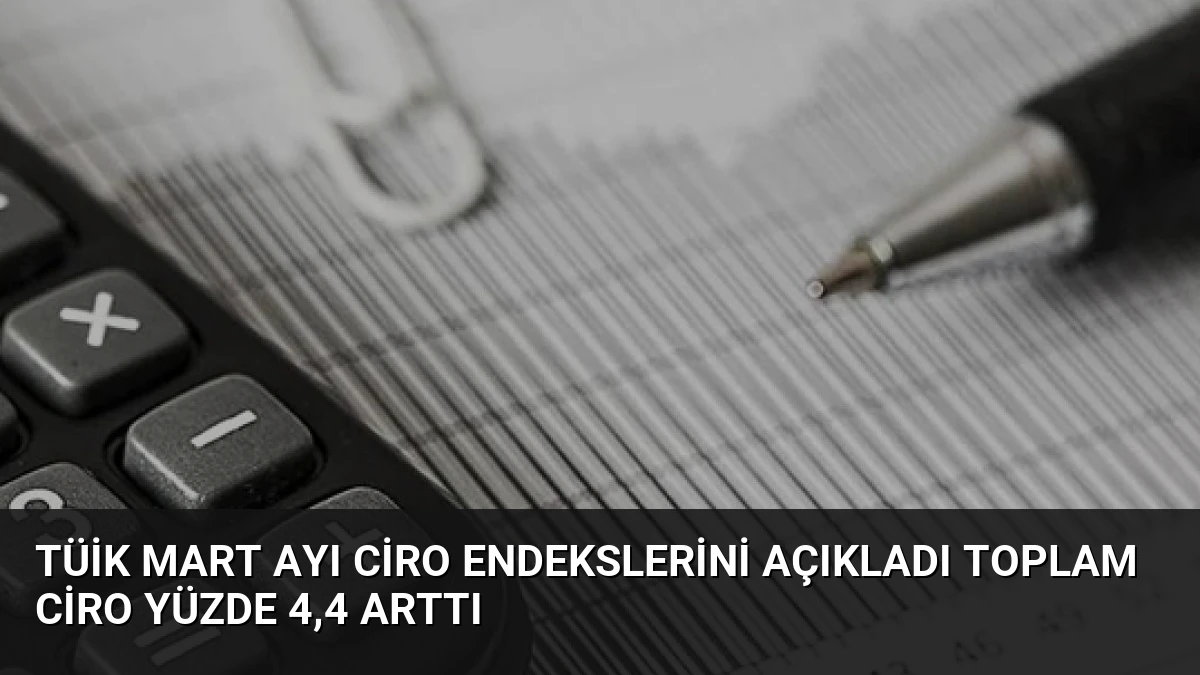 TÜİK Mart Ayı Ciro Endekslerini Açıkladı Toplam Ciro Yüzde 4,4 Arttı