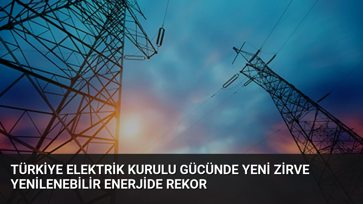 Türkiye Elektrik Kurulu Gücünde Yeni Zirve Yenilenebilir Enerjide Rekor